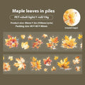 Decorative sticker roll with six natural leaf designs including ginkgo and maple patterns for hand accounts