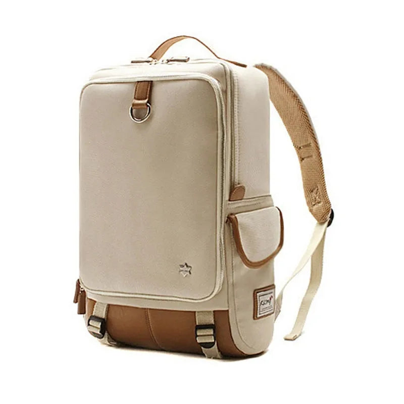 Men's large backpack in durable Oxford fabric, shown in army green colour, dimensions 30cm by 16cm by 46cm.