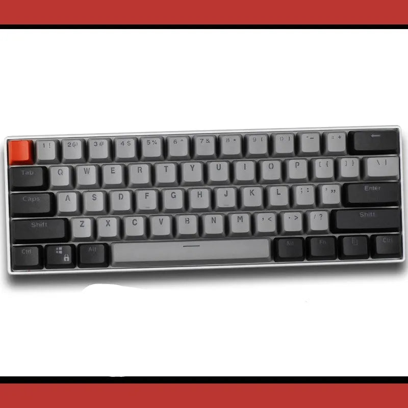PBT transparent keycap set with two-shot injection legends, OEM height profile, matte finish for mechanical keyboard