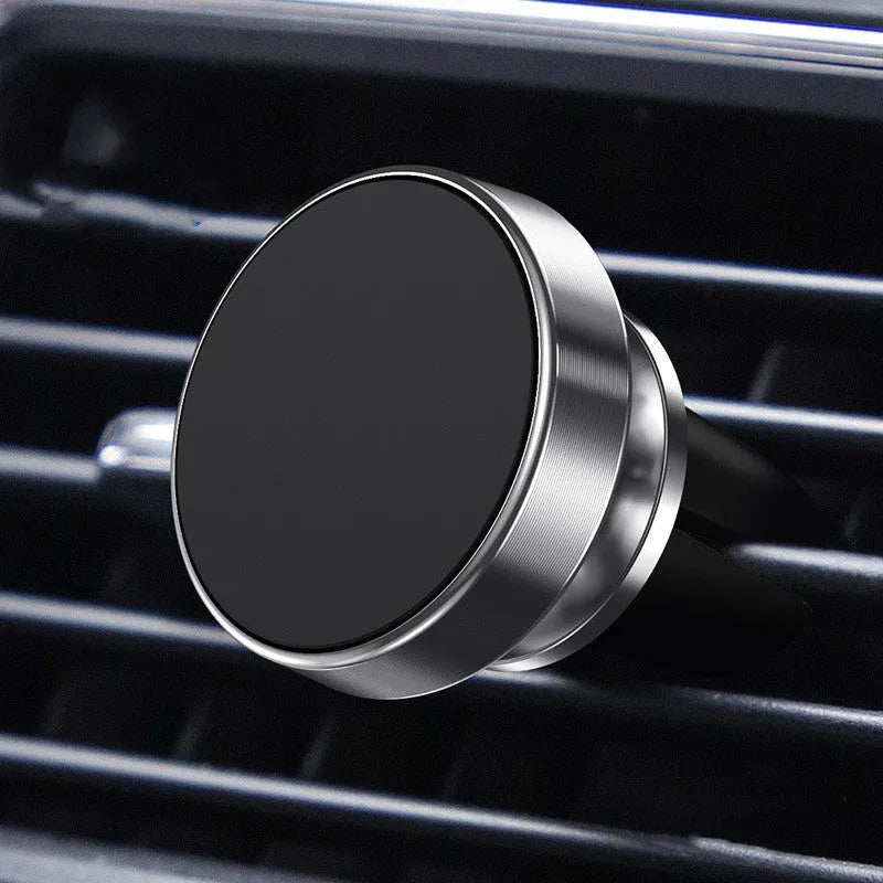 Magnetic car phone holder in aluminium alloy with CD texture surface in three colour options