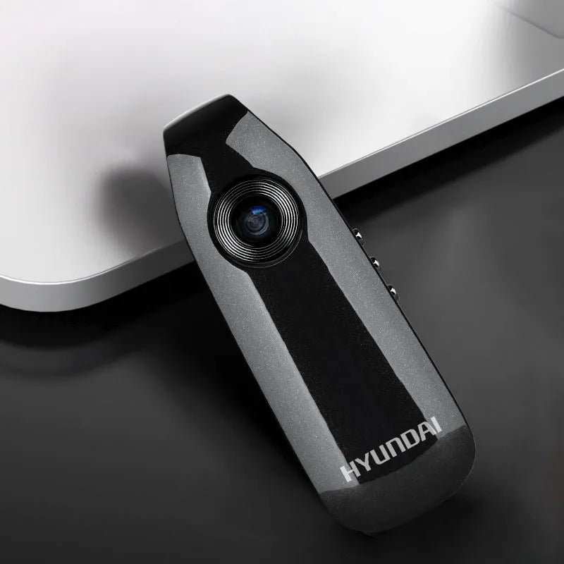 Black portable HD video recording pen with ABS plastic shell and micro USB port