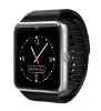 Black smart watch with 1.54 inch touch screen and silicone strap on wrist
