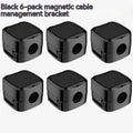 Magnetic cable clip under desk cable management holder in ABS with adhesive fixing, holding charging USB or HDMI cords