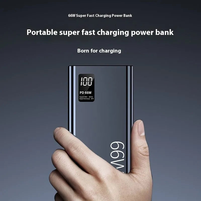 3C certified 50000 mAh 66W super fast charge power bank with plastic shell