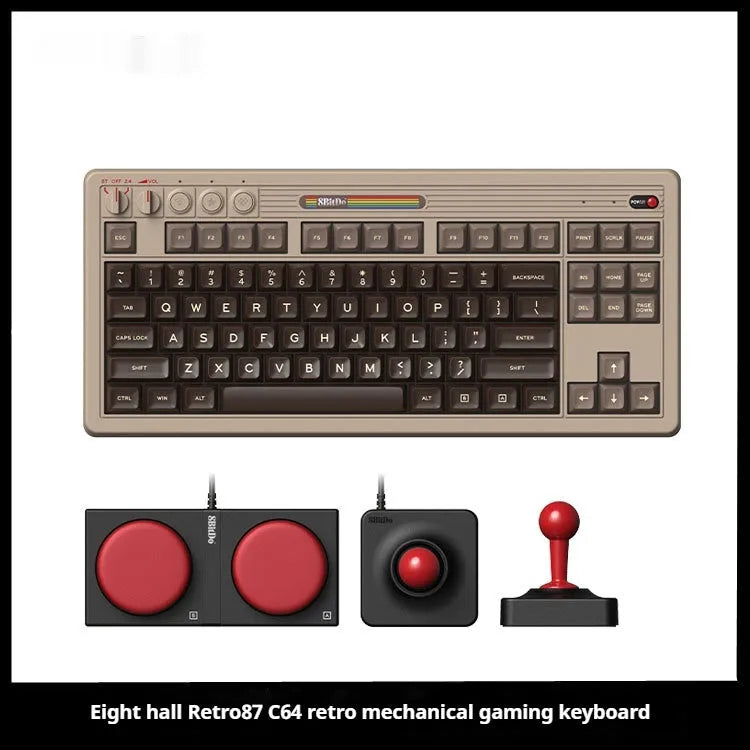 Retro87 C64 wireless Bluetooth mechanical gaming keyboard with rocker switch