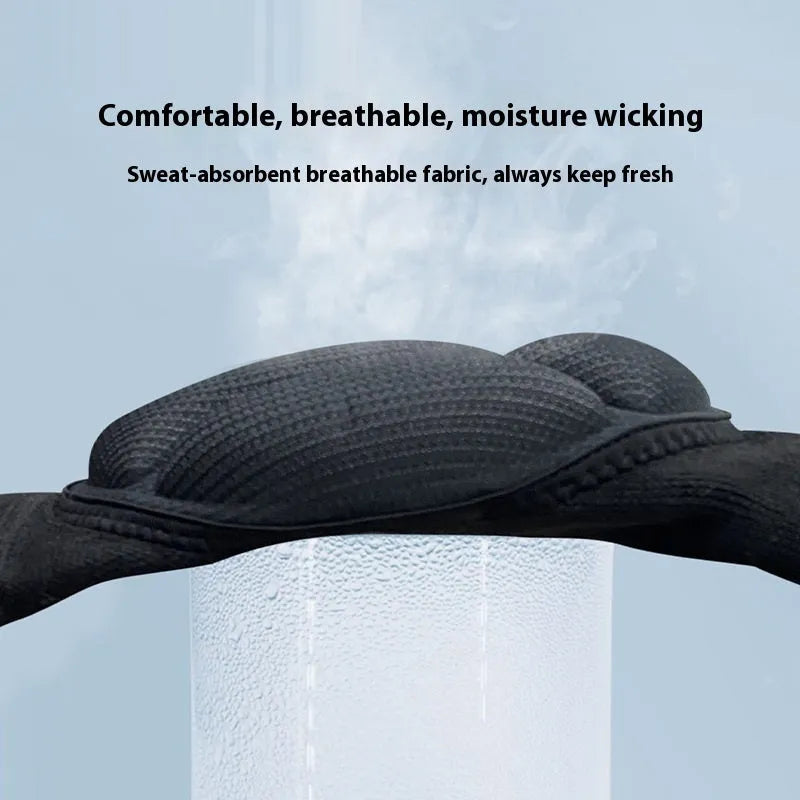 Pair of black thick sponge kneepads for dance and volleyball on a plain background