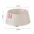 Bowknot diamond pattern pet feeding bowl for cats and small dogs in pink, silver, black, purple or white