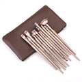 ZOREYA soft hair makeup brush with 1.5cm man-made fibre hair, 17cm long rod PU handle, in Black or Champagne.