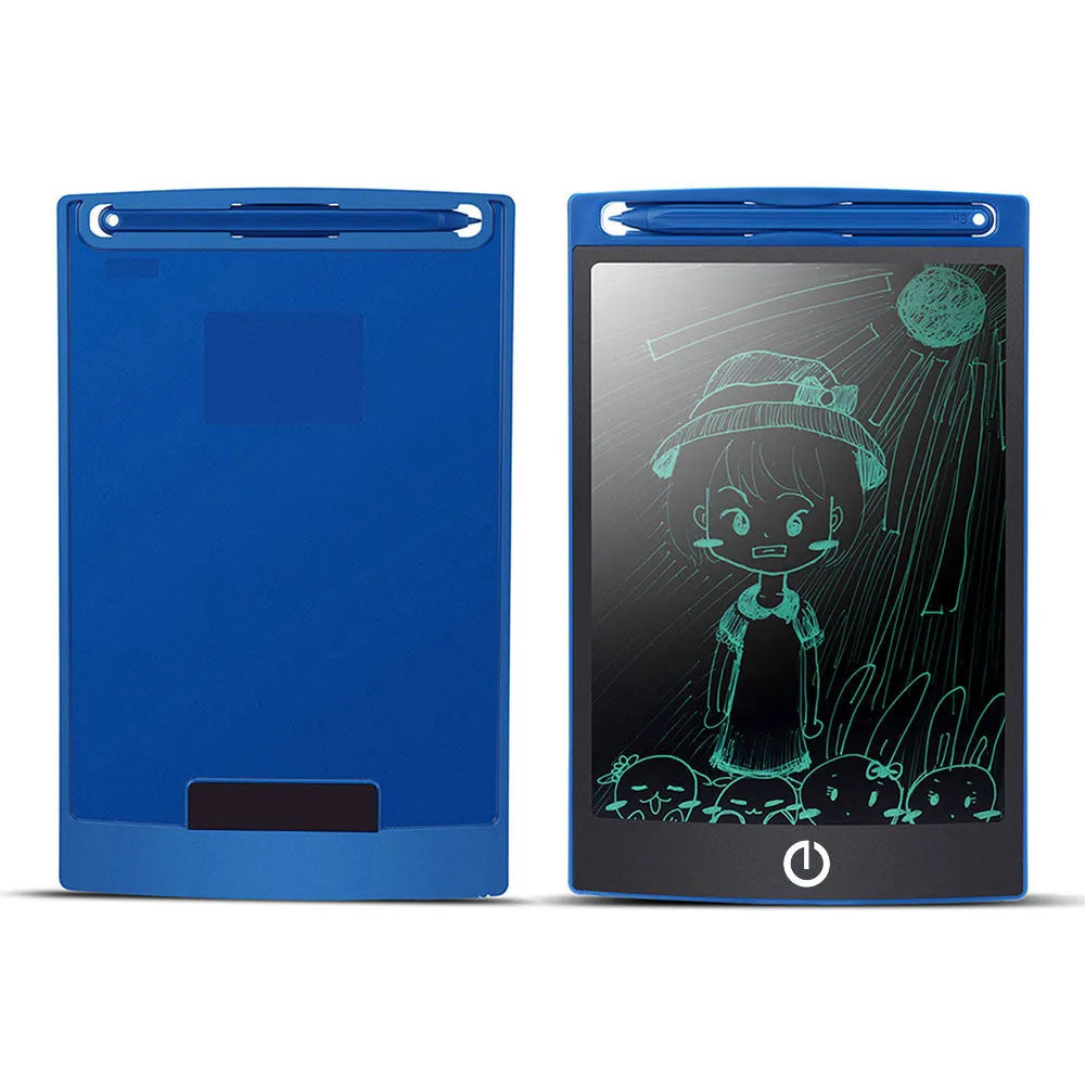 LCD tablet writing pad with pressure sensing screen and erase button, black frame