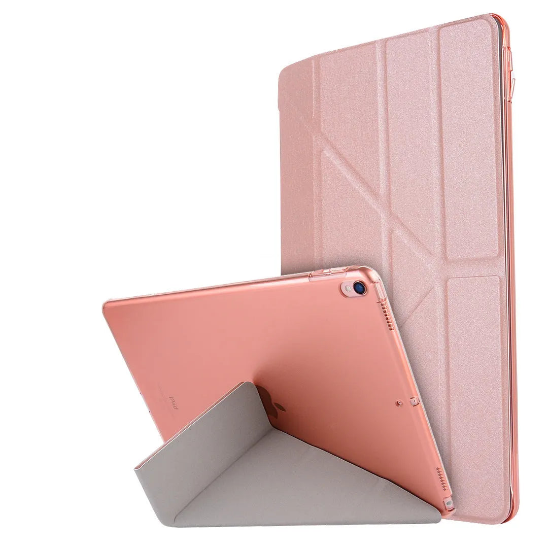 Ultra-thin PU leather protective case for iPad 9.7 and Pro 11, in black, showing front cover with precise cutouts