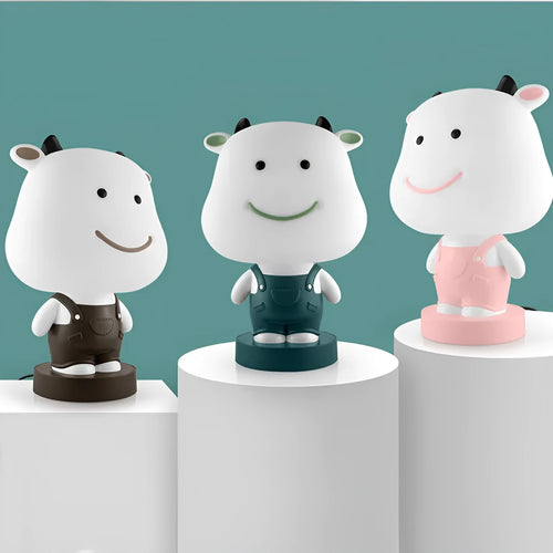 Cartoon animal table lamp with LED light source in Bear, Cattle, Rabbit, or Tiger design