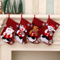 Multicolour Christmas hanging sock gift bag in Bear, Deer, Old man, Snowman and Set styles