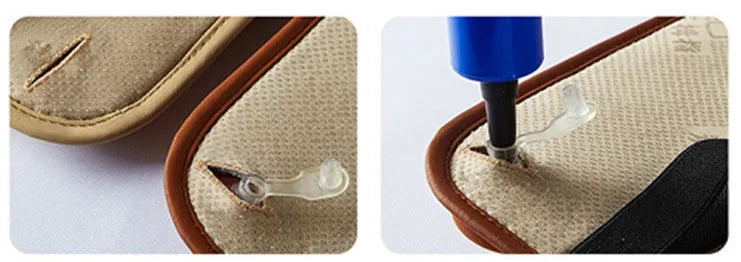 The Pressure Relief Seat Breathes polyester fiber cushion 45x45cm in beige on a chair