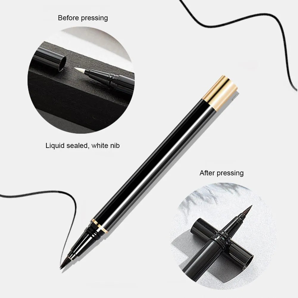 Waterproof liquid eyeliner not easy to smudge, black and transparent options, 0.6ml bottle