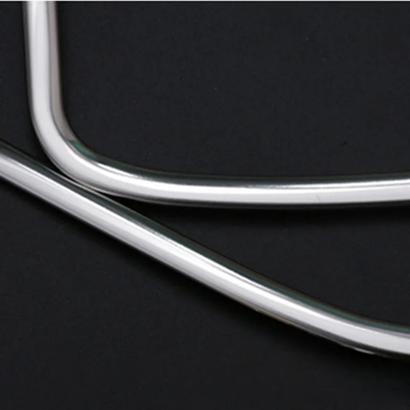 Silver 304 stainless steel interior door audio frame trim strip for ROOX40 series vehicle with two pieces