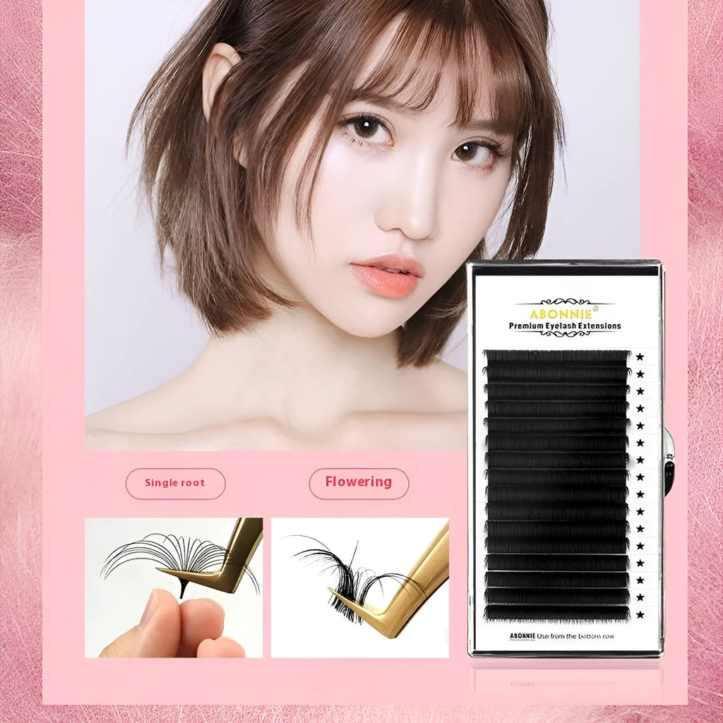 16-row dense false eyelashes in mink hair with matte round wool construction