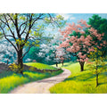 DIY4050 landscape paint by numbers kit with linen canvas and acrylic paints in 40x50cm size