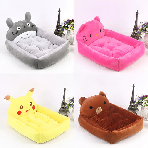 Cartoon-style washable pet bed sofa for small dogs and cats in a choice of colours.