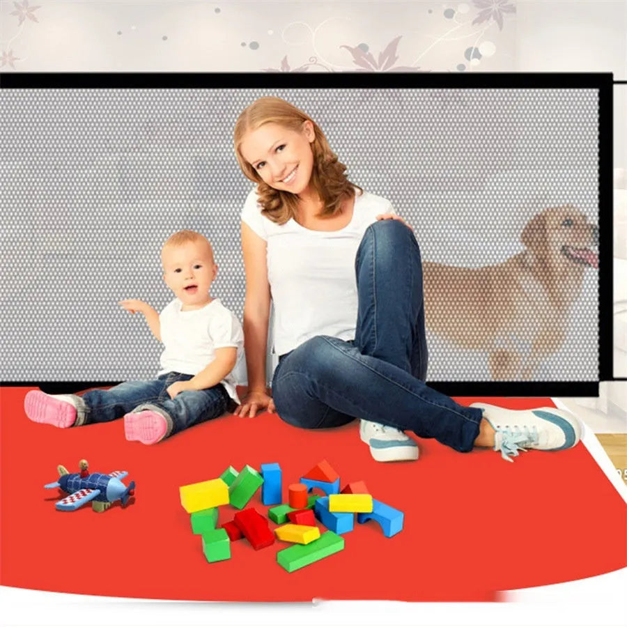 Black pet isolation hole-free net made of polyester and Oxford cloth, small size 110x72cm, for indoor and outdoor safety barrier