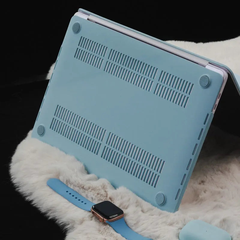 Dream Blue laptop sleeve with colourful stickers for MacBook 11 12 13.3 15 16 inch