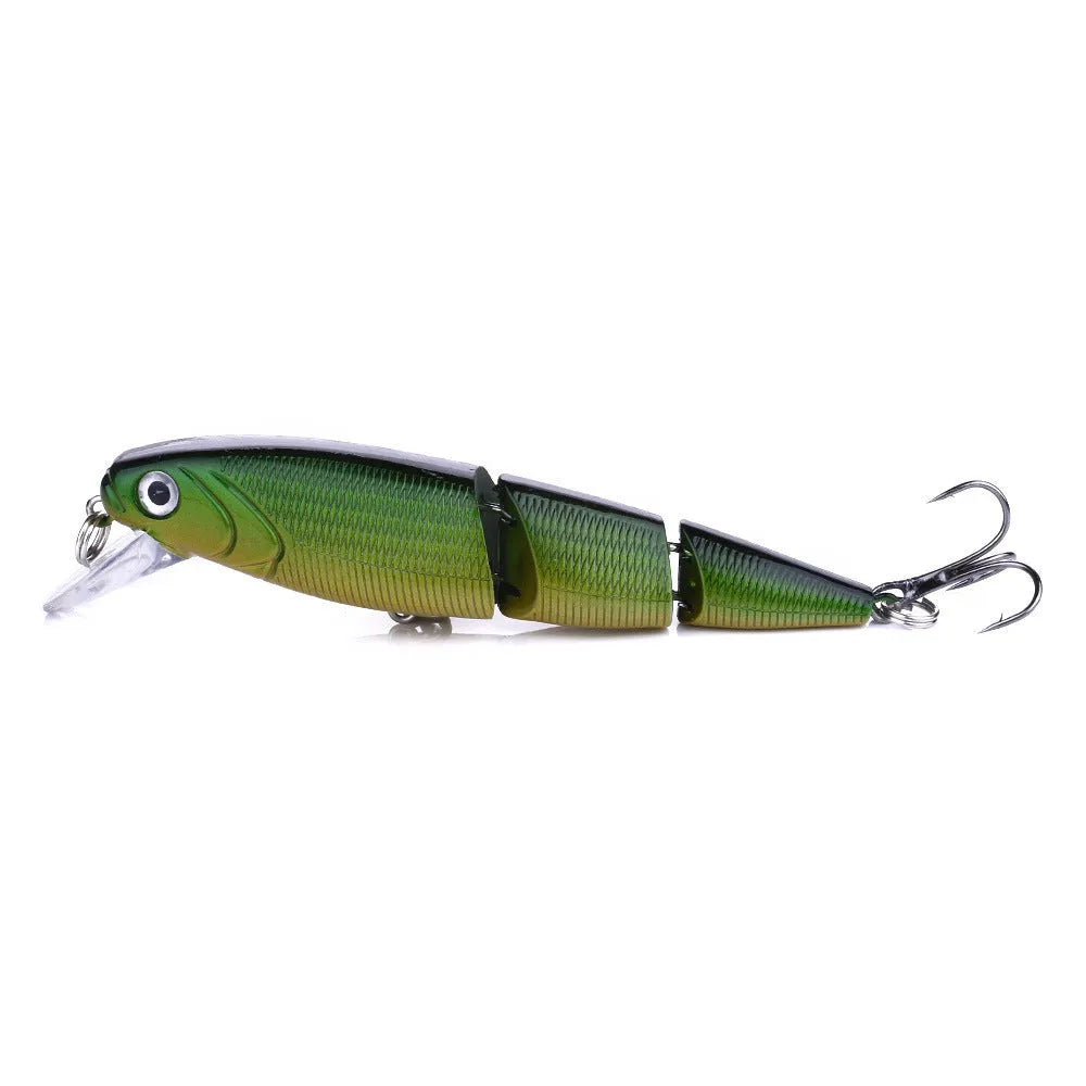 Multi-section hard fishing bait ABS plastic 10.5cm 15g with 6# hook in natural position