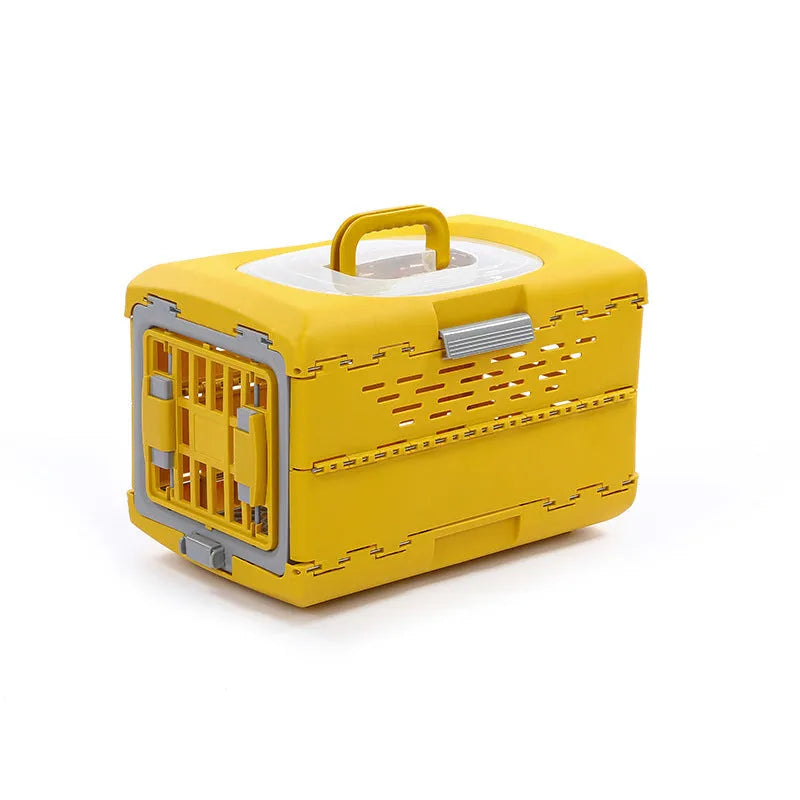 Foldable PP pet flight case in Far Peak Blue or Van Gogh Gold, 48x30x32cm or 56x33x37cm