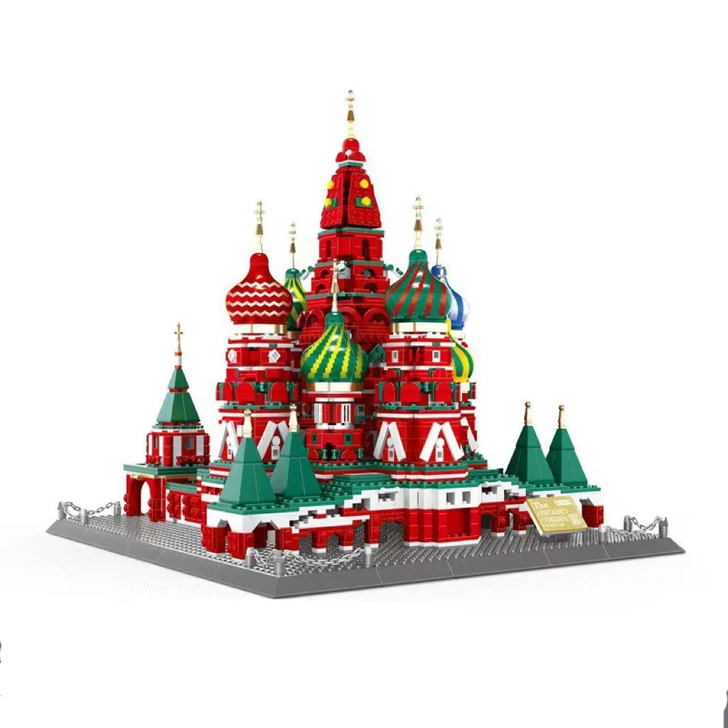 Wange building blocks set with over 800 ABS plastic pieces for landmark construction