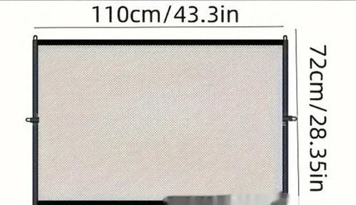 Black pet isolation hole-free net made of polyester and Oxford cloth, small size 110x72cm, for indoor and outdoor safety barrier