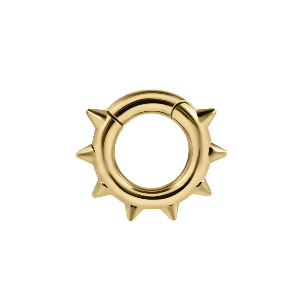 Geometric cone round solid copper magnetic ear extenders showing eight style variations