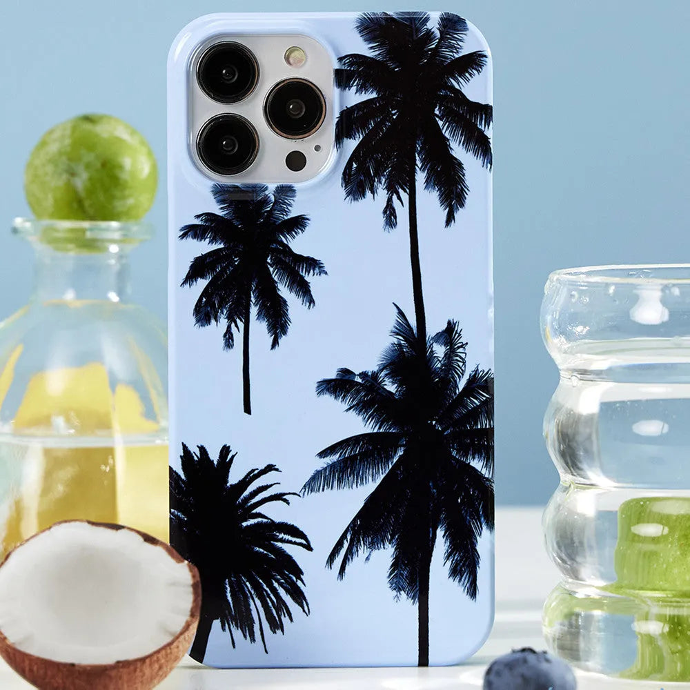 Original Summer Coconut iPhone protective case with a built-in metal kickstand bracket extended.