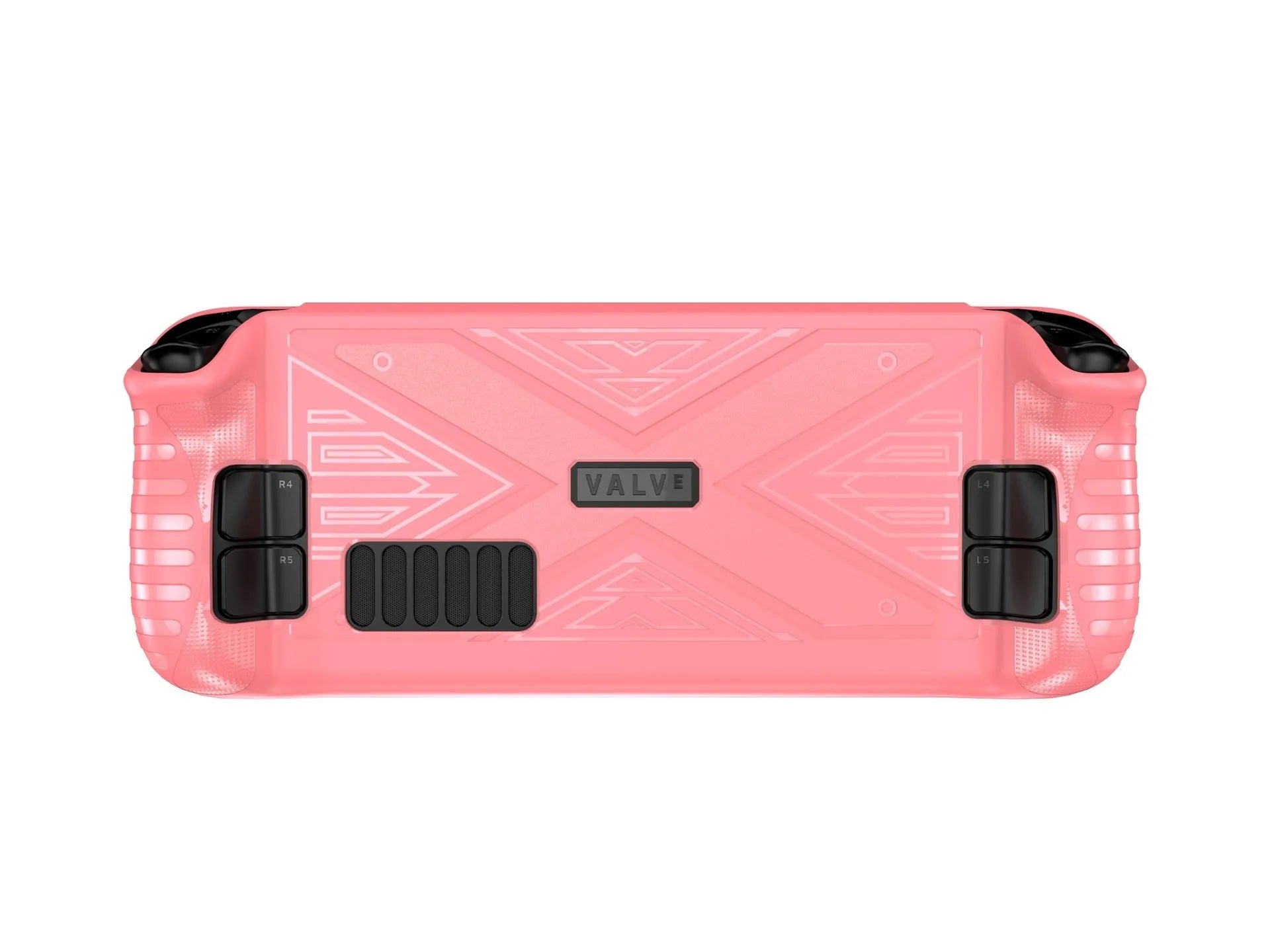 Steam Deck TPU protective case in black, blue, and red colour options showing precise console fit