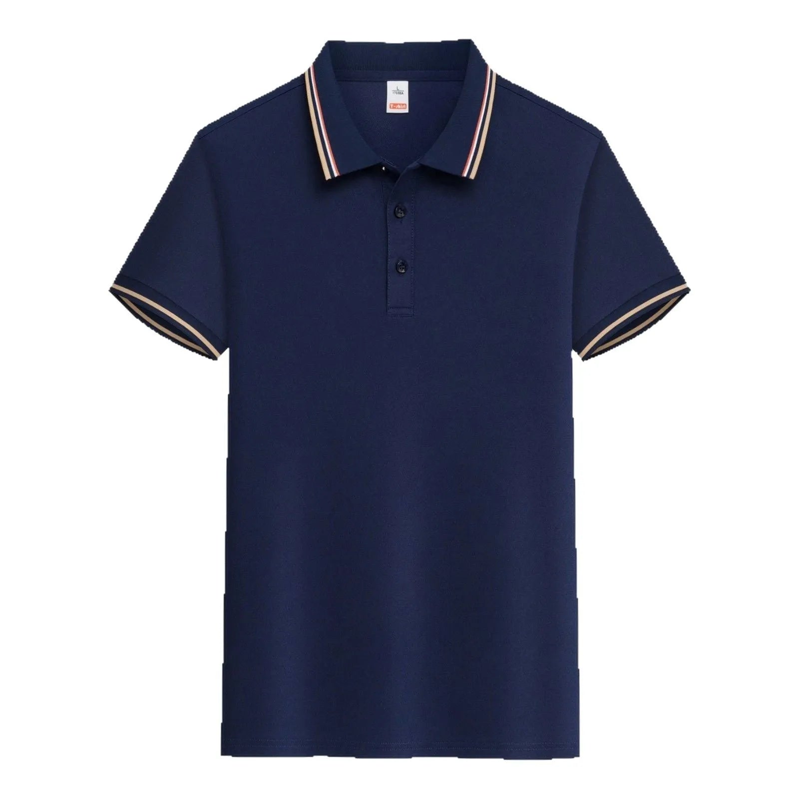 Summer short-sleeved polo shirt with lapel in combed cotton viscose blend, available in multiple colours and sizes M to 4XL