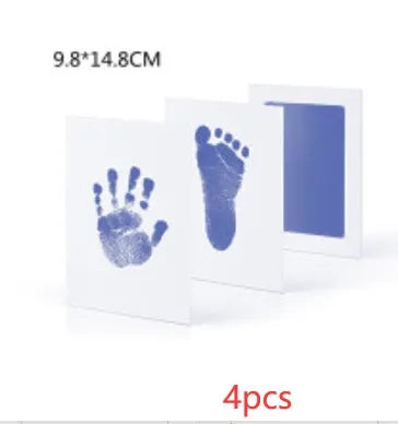 Baby hand and foot print disposable ink pad in pink for newborn keepsake crafting