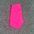 Women's high waist yoga shorts in nylon fabric for running and sports, shown in a selection of colours.