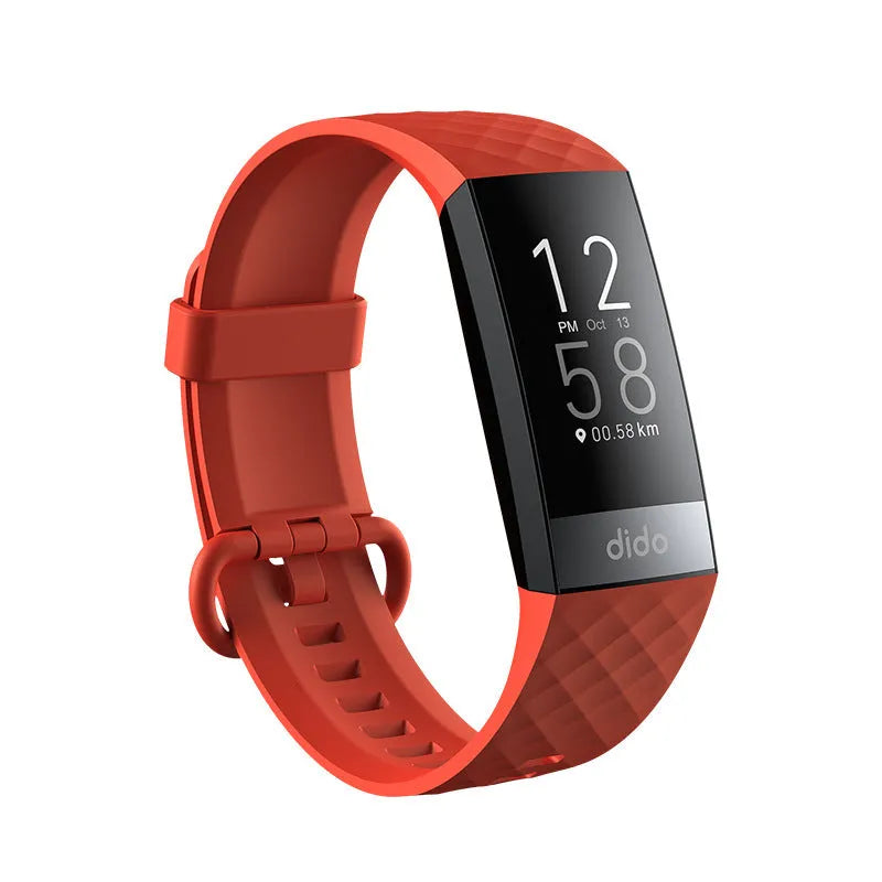 Y6 Black smart health bracelet on wrist showing blood pressure and ECG monitoring on its 1.1-inch screen.