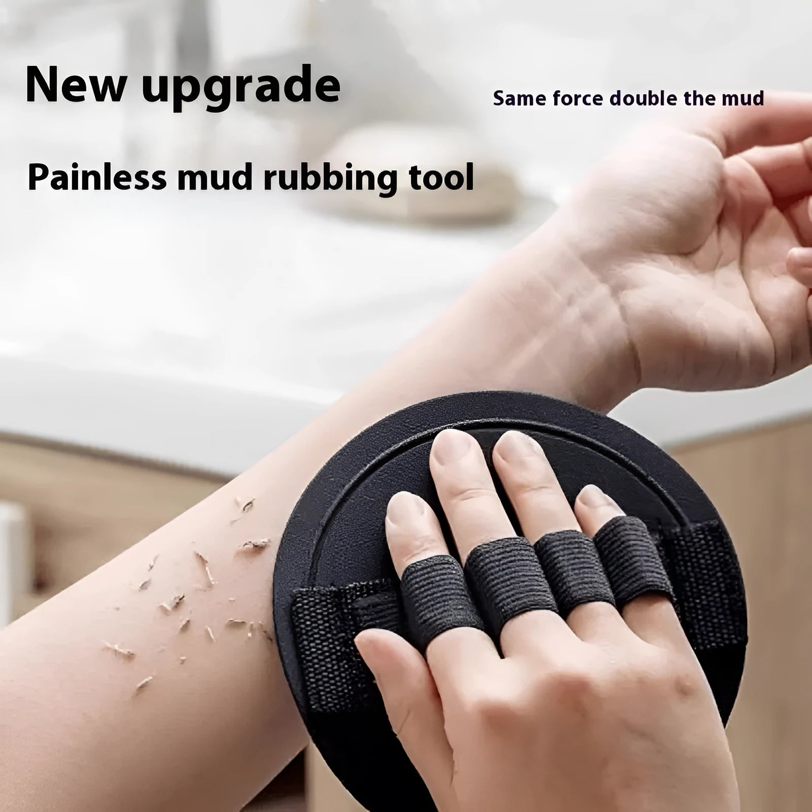 Rubber bath towel finger accessory in round cake design with lace pattern for bathroom organisation
