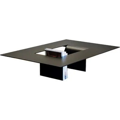 Baking paint steel coffee side table, square top, 260mm height, white finish