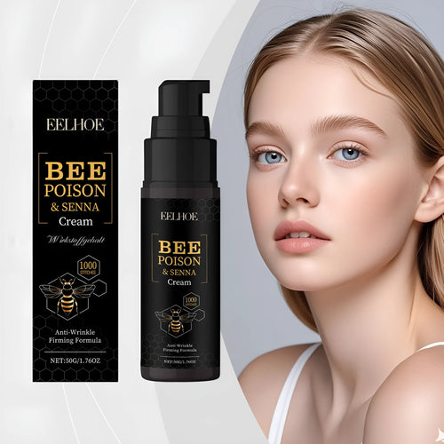 Bee venom facial care cream 50g in a pot with product dimensions 3.3x3.3x12.5cm