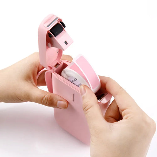 D11 Bluetooth thermal label printer with compact design and thermal paper