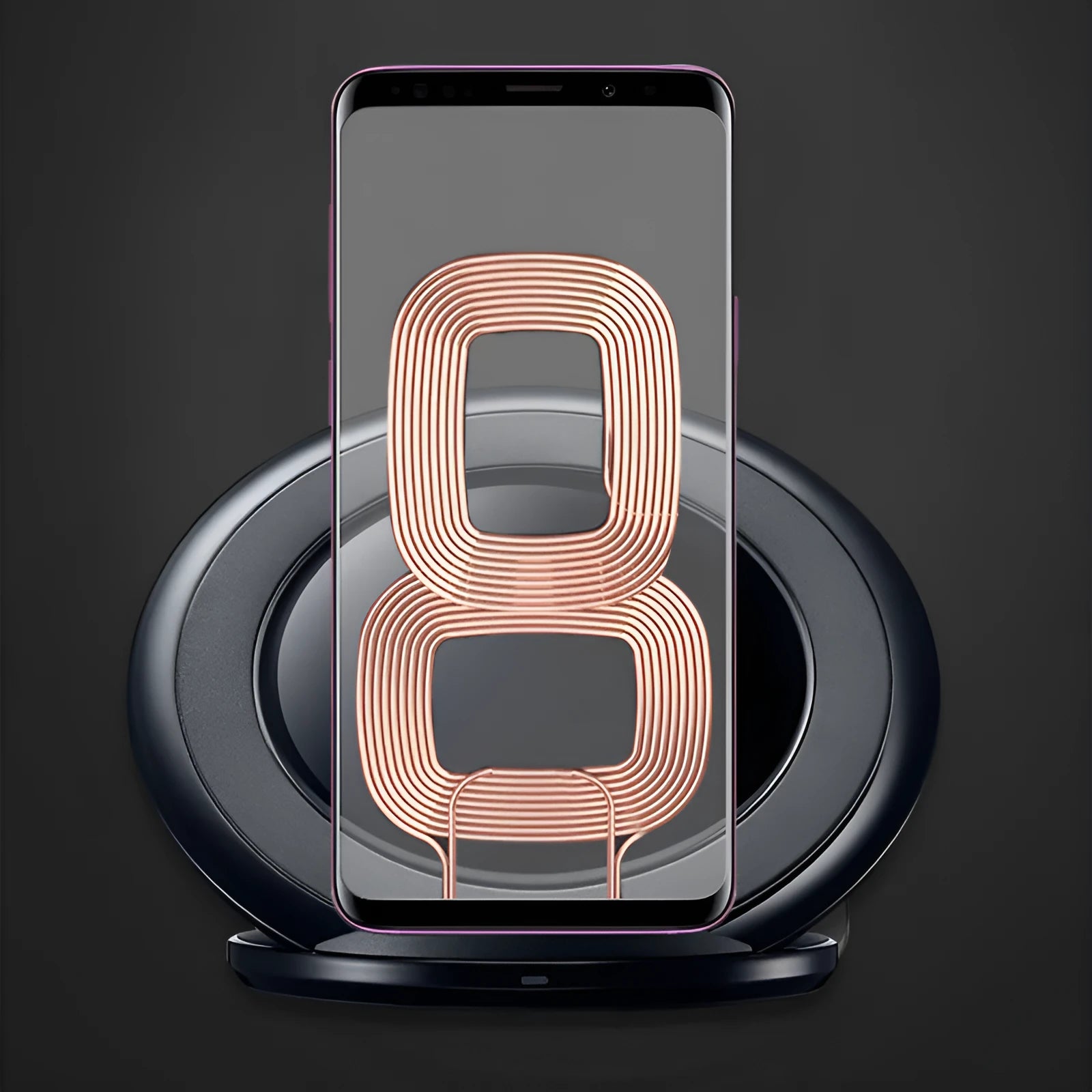 Qi wireless fast charger for Samsung Galaxy Note Edge in black or white with USB interface