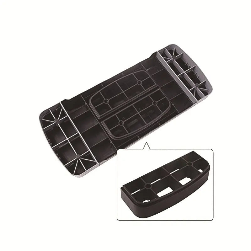Aerobic fit step pedal in PP material, 68 by 28 by 15 cm, black and blue colour, for home cardio exercise