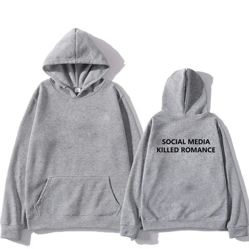 Men's slim fit hoodie with spring letter pattern print and hood in polyester fibre