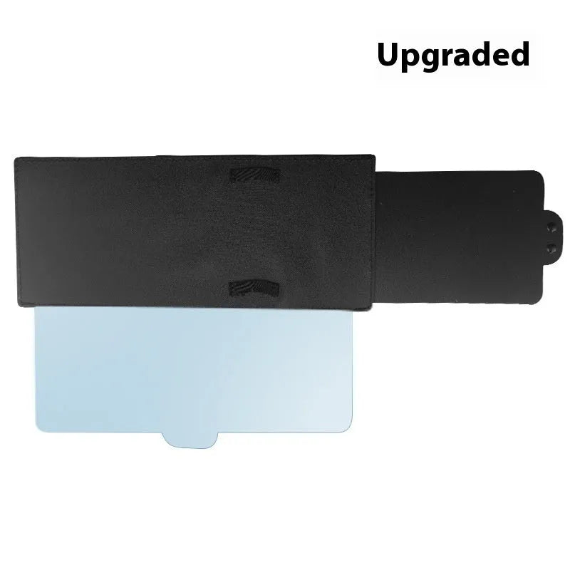 Retractable car sun shade PU leather 31x13cm anti-glare business style solid colour