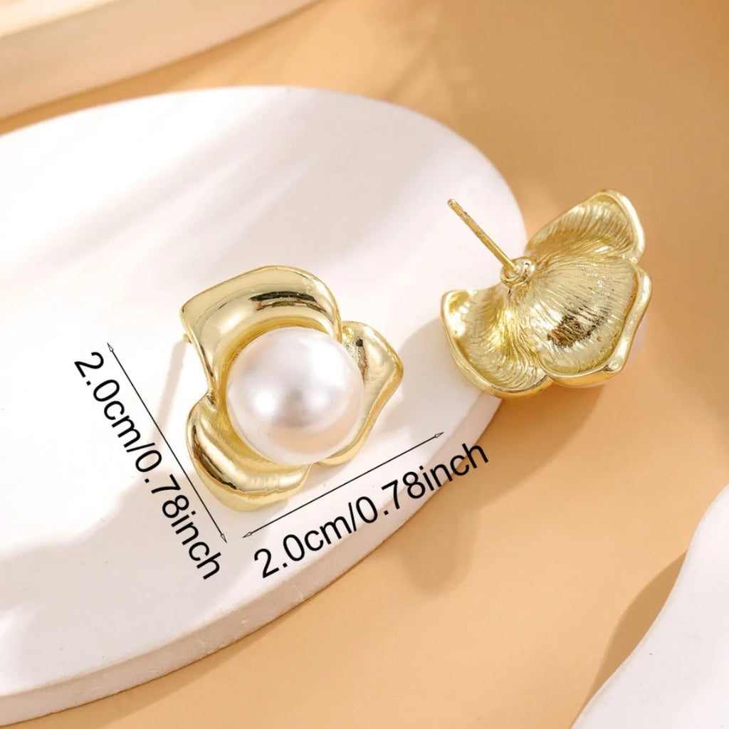 French retro women's cold style drop dangle earrings with hypoallergenic posts in silver gold and rose gold tone finishes