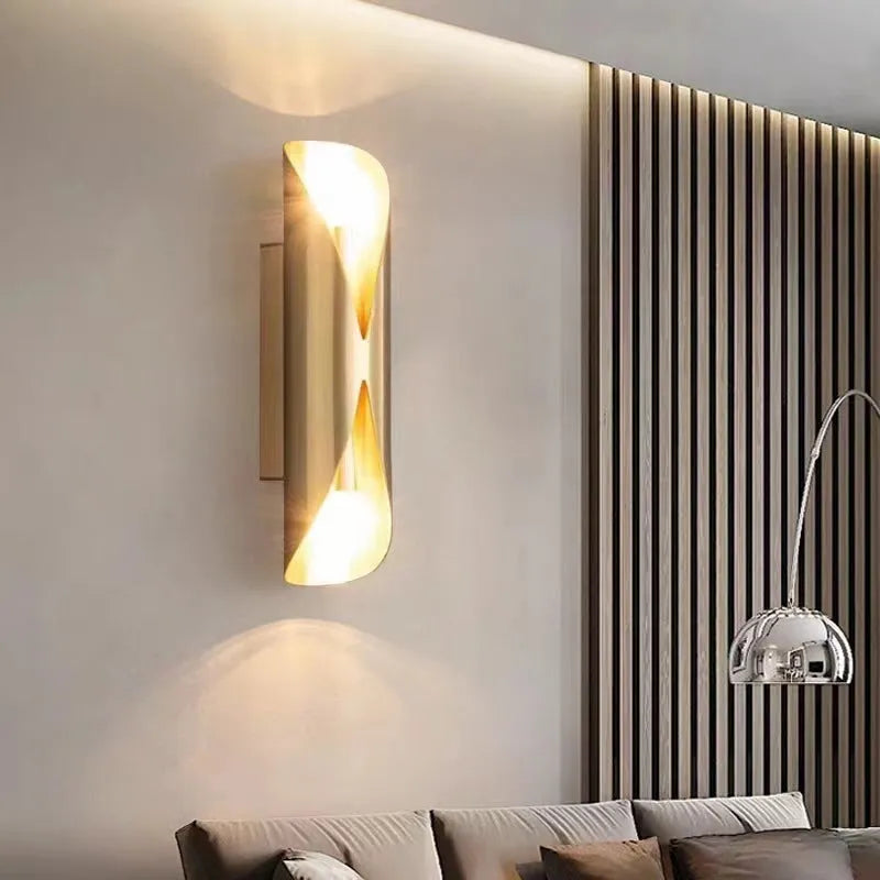 Copper wall lamp 23 × 5.5cm warm light 220V in copper or matte black for indoor walls