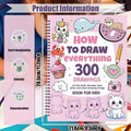 Children's how to draw everything painting book with decomposition drawing cover and coated paper pages