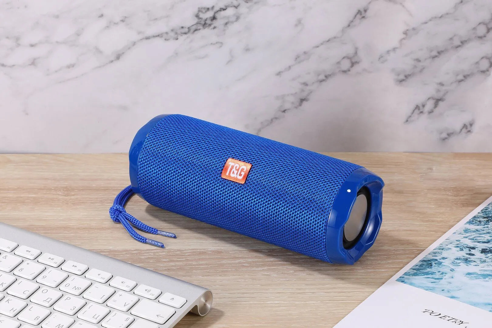 Fabric portable Bluetooth speaker with card holder in multiple colour options