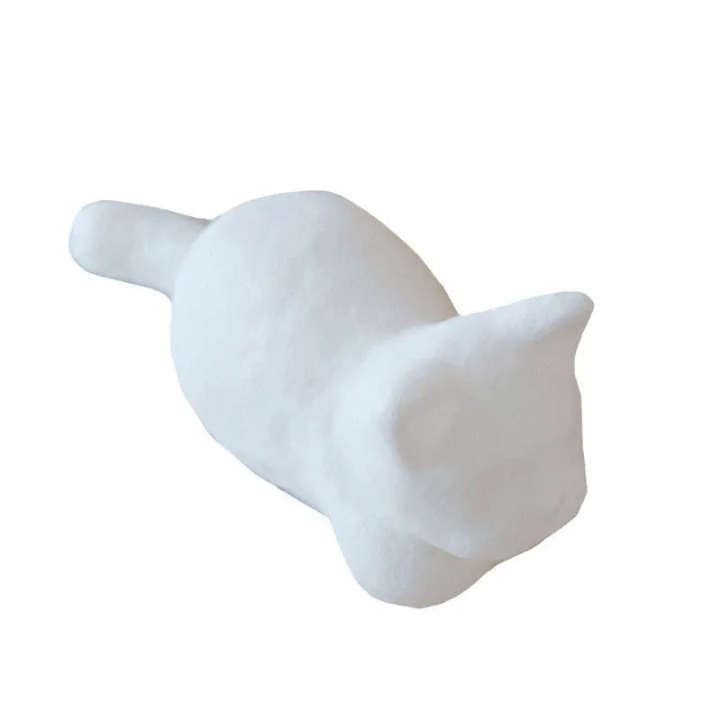 Vinyl cat night light, battery operated, 13 x 13 x 34 cm, cat-shaped lamp for bedside table or shelf