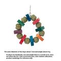 Hamster toy set showing decorative straw ball rings and applewood molar bite rod for small animal enrichment
