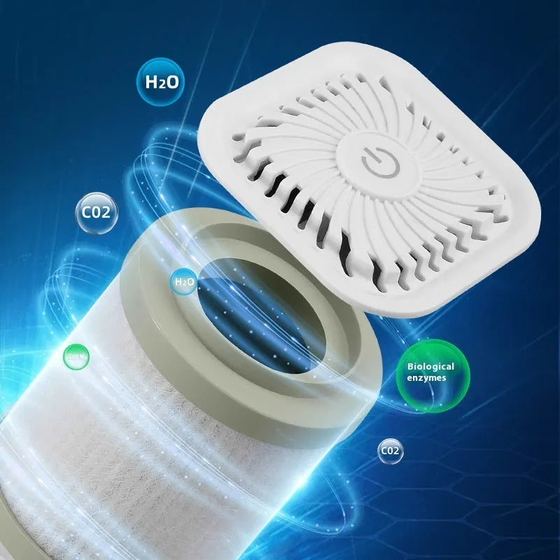 Mini USB car air purifier in black or white colour for small spaces under 10 square metres